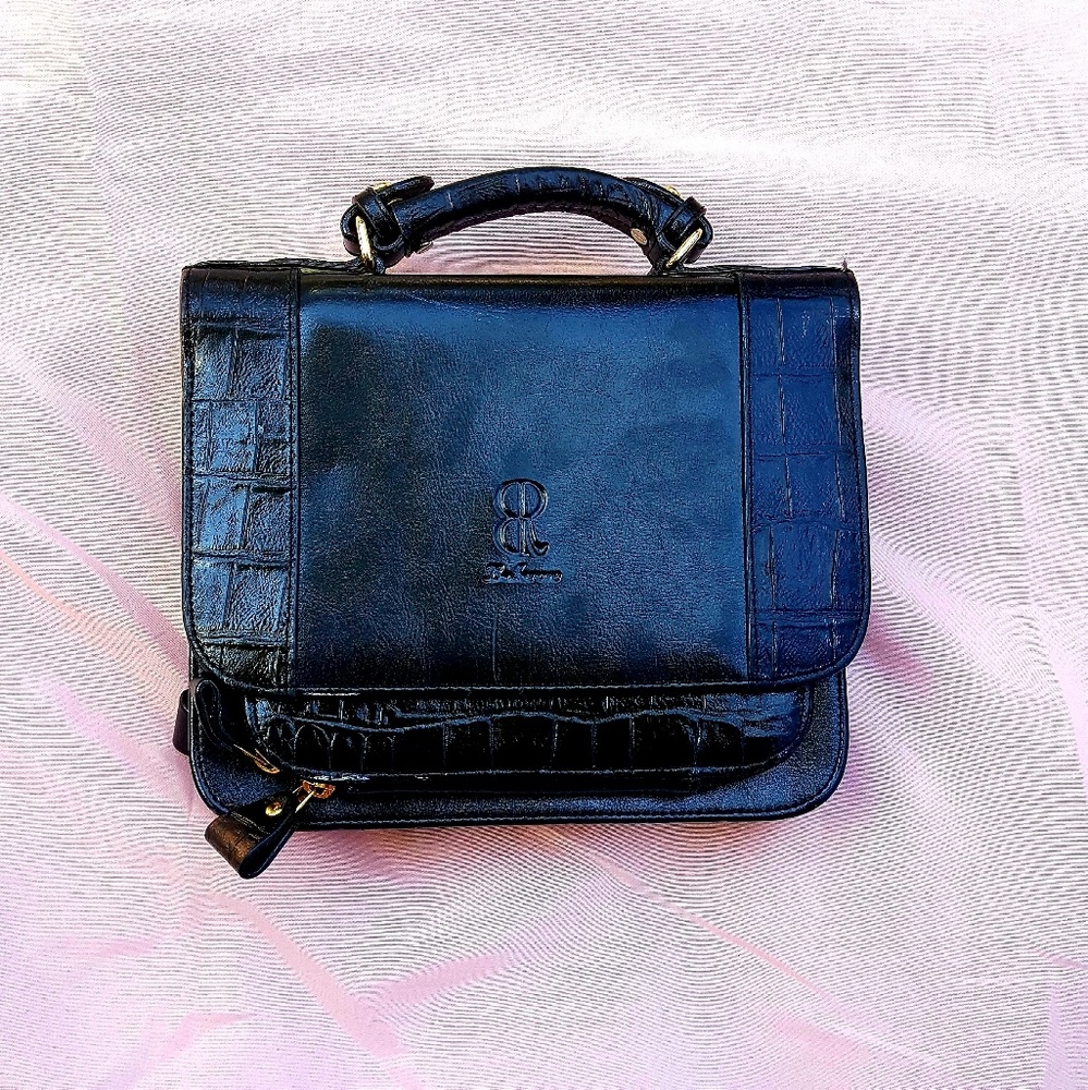 BellaRose Mini Black Leather Handbag